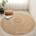 Oval shape water hyacinth straw floor mat rug